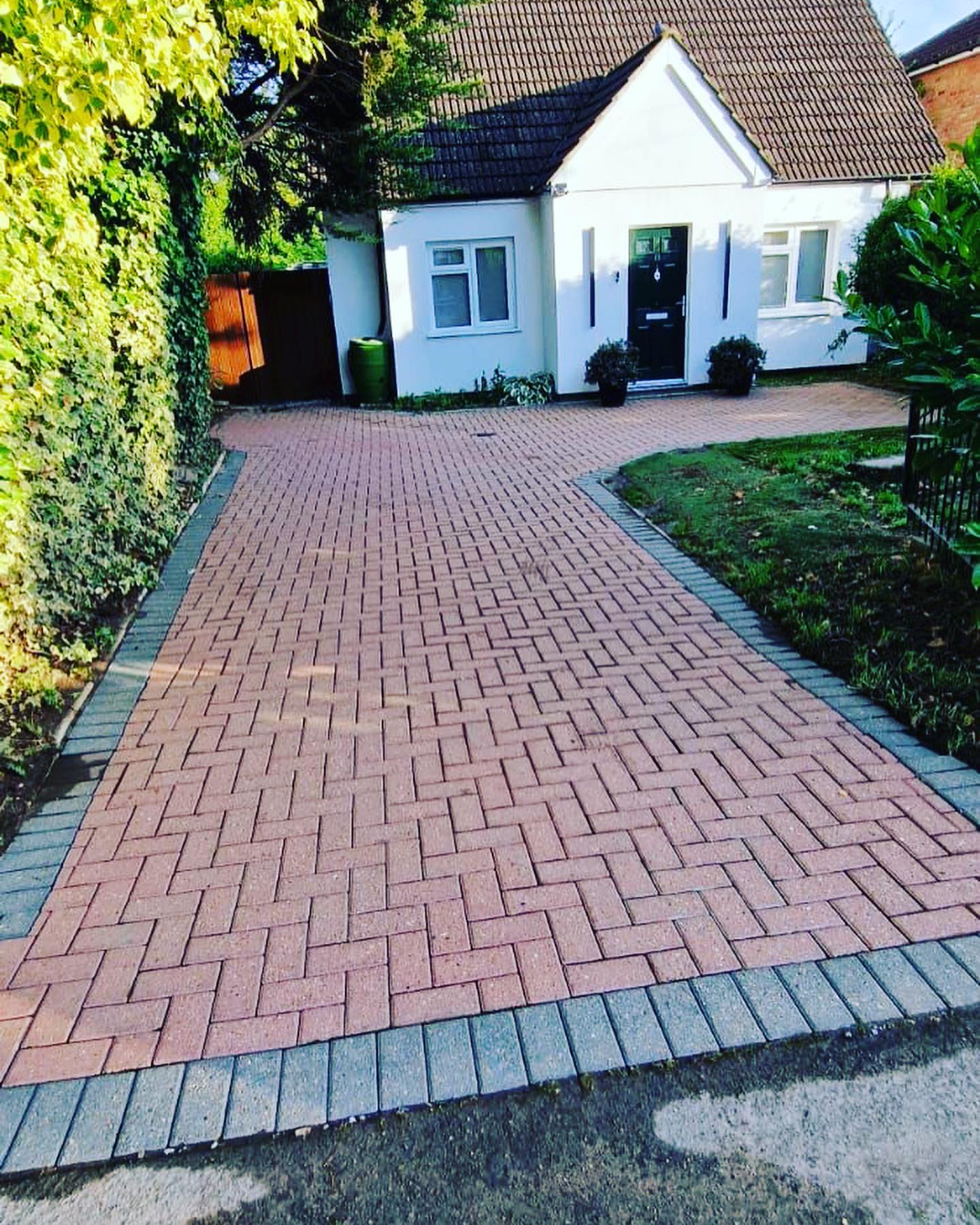 Placeholder photo — swap for a real garden path and patio clean