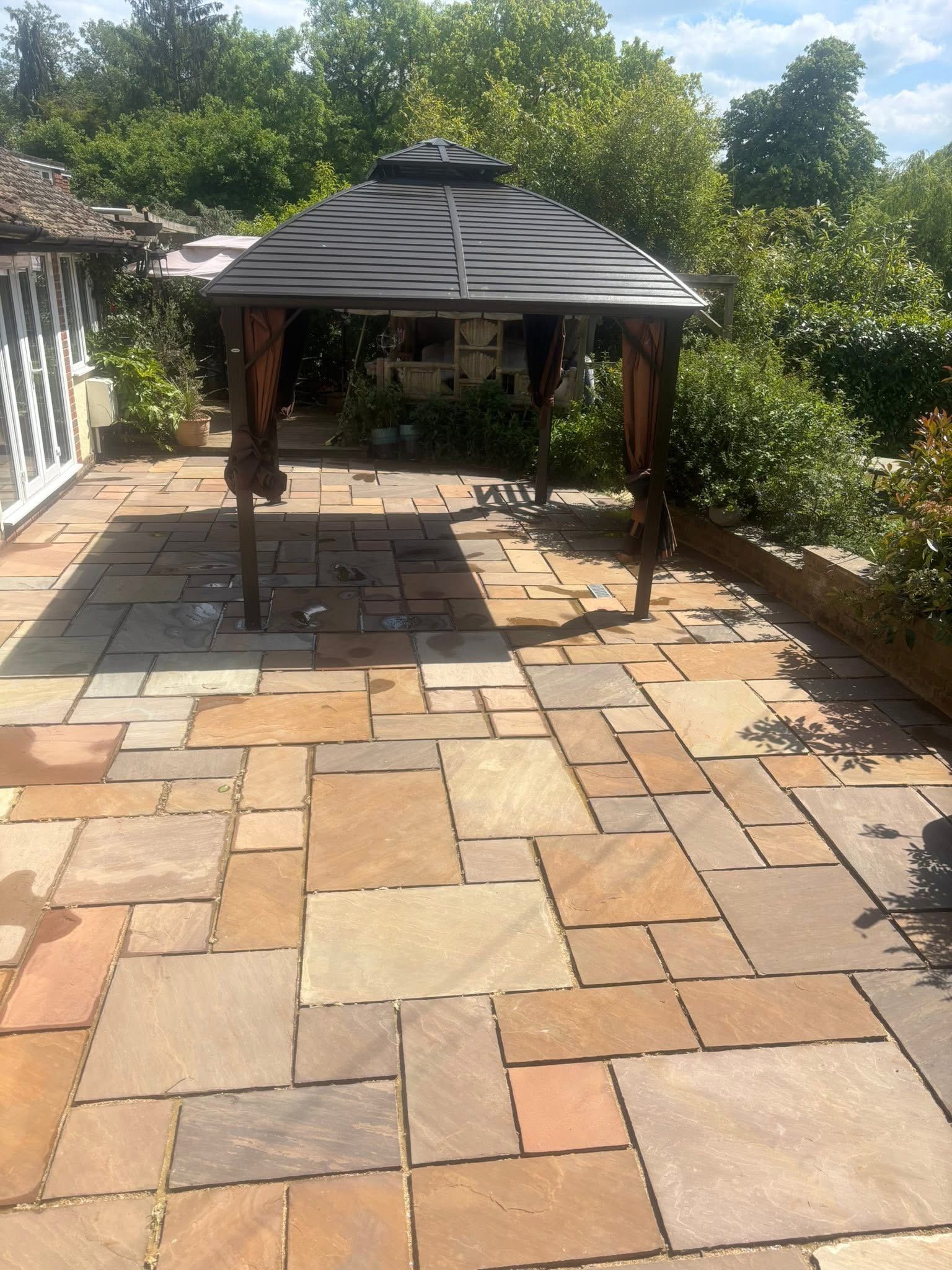 Placeholder photo — swap for a real block paving driveway clean
