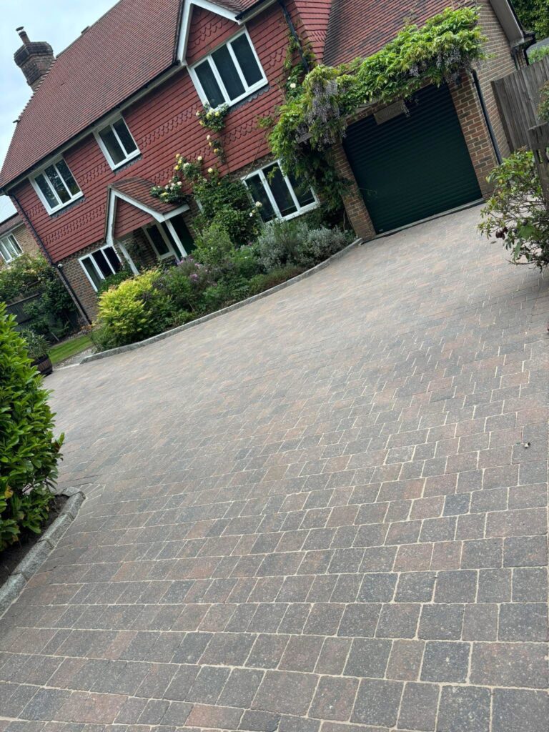 Professionally cleaned driveway by Noble Exterior Cleaning in East Grinstead