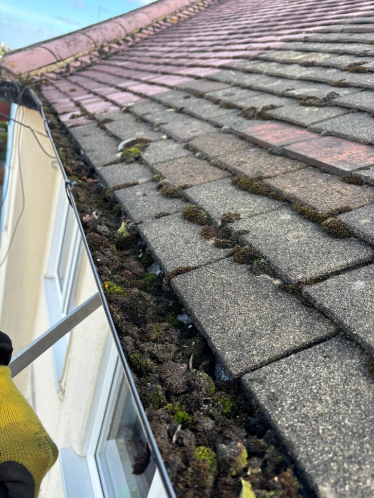 Professional gutter cleaning by Noble Exterior Cleaning in East Grinstead